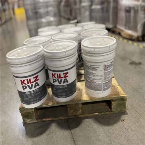 DALLAS LOCATION- NEW! KILZ PVA 5 Gal. White Interior Drywall Primer PALLET (12 UNITS)