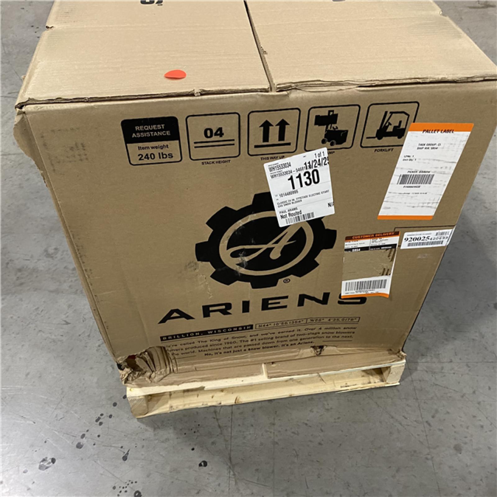 DALLAS LOCATION - Ariens Classic 24 in. 2-Stage Electric Start Gas Snow Blower