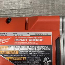AS-IS Milwaukee 12/18V Lithium-Ion Cordless 3/8 in. Ratchet and 1/2 in. High Torque Impact Wrench with Friction Ring Combo Kit