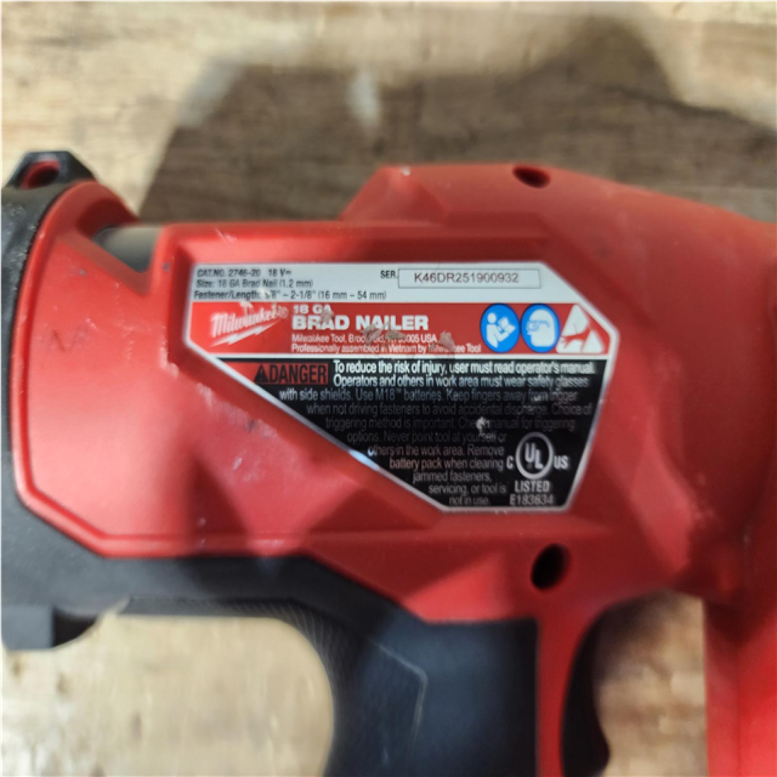 HOUSTON LOCATION - AS - IS Milwaukee FUEL 18-Volt Lithium-Ion Brushless Cordless Gen II 18-Gauge Brad Nailer (Tool-Only)