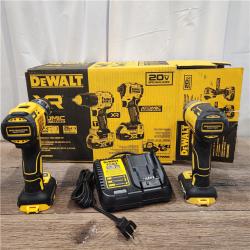 AS IS DEWALT 20V MAX XR Hammer Drill and ATOMIC Impact Driver 2 Tool Cordless Combo Kit