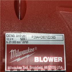 AS-IS Milwaukee FUEL 120 MPH 500 CFM 18V Brushless Cordless Battery Powered Leaf Blower Kit