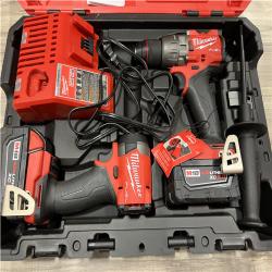 AS-IS Milwaukee FUEL 18V Lithium-Ion Brushless Cordless Hammer Drill and Impact Driver Combo Kit