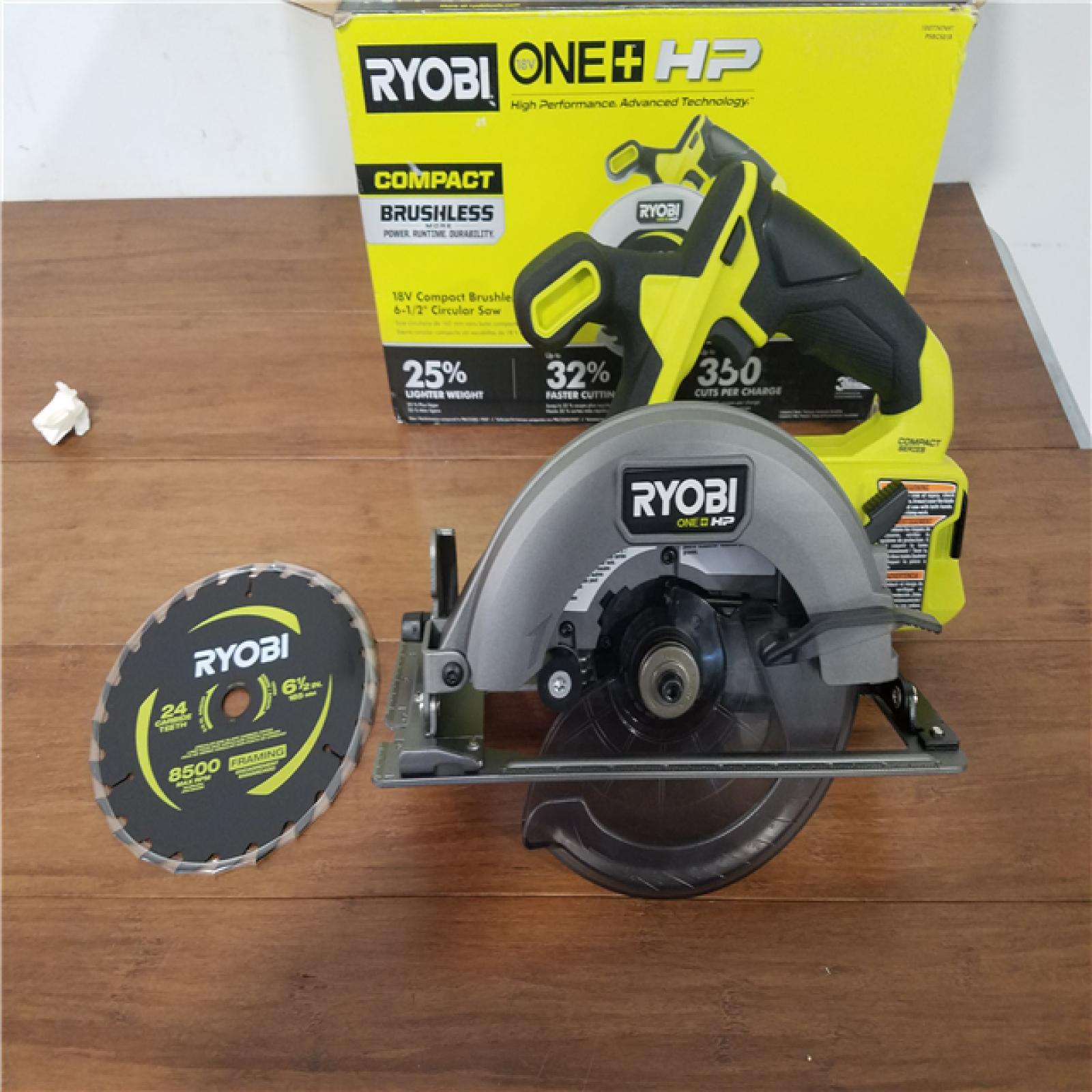 CALIFORNIA AS-IS RYOBI ONE+HP 18V COMPACT BRUSHLESS 6-1/2CIRCULAR SAW (TOOL ONLY)