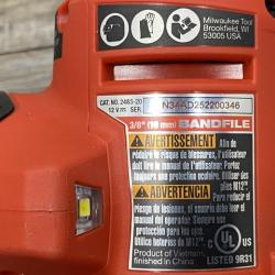 AS-IS Milwaukee FUEL 12V Lithium-Ion Brushless Cordless 3/8 in. x 13 in. Bandfile (Tool-Only)