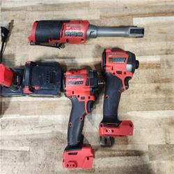 HOUSTON LOCATION - AS - IS Milwaukee 3 Tool Combo Kit W/ (2) Battery & Charger