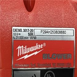 AS-IS Milwaukee FUEL 120 MPH 500 CFM 18V Brushless Cordless Battery Powered Leaf Blower Kit