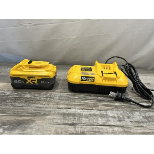AS-IS DEWALT 20V MAX XR Power-Pack Lithium-Ion Starter Kit with 8. 0Ah Battery and Charger