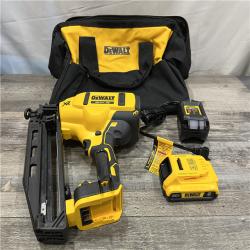 AS-IS DEWALT 20V MAX XR 16-Gauge Electric Cordless Angled Finishing Nailer Kit