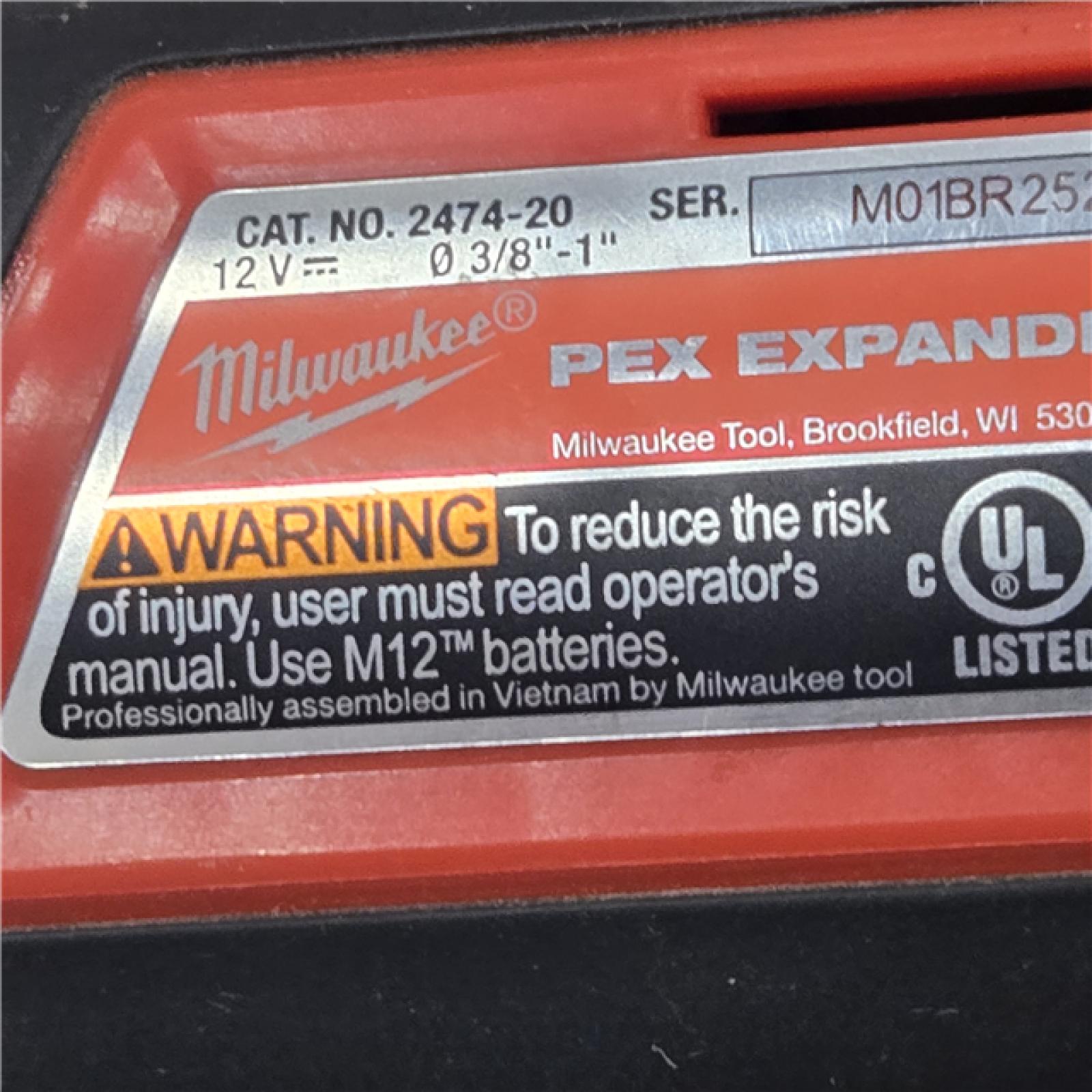 AS-IS Milwaukee M12 12V Cordless PEX Expansion Tool Kit