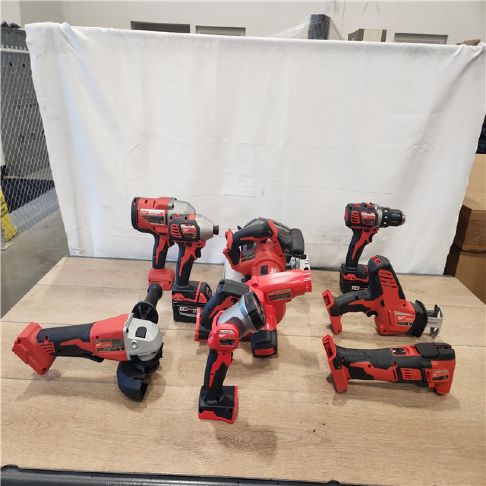 AS-IS- M18 18-Volt Lithium-Ion Cordless Combo Kit 9-Tool with 2-Batteries  Charger and Tool Bag