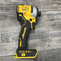 AS-IS DEWALT ATOMIC 20V MAX Cordless Brushless Compact 1/4 in. Impact Driver (Tool Only)