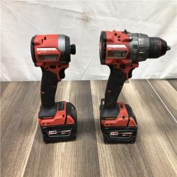 AS-IS Milwaukee FUEL 18V Lithium-Ion Brushless Cordless Hammer Drill and Impact Driver Combo Kit