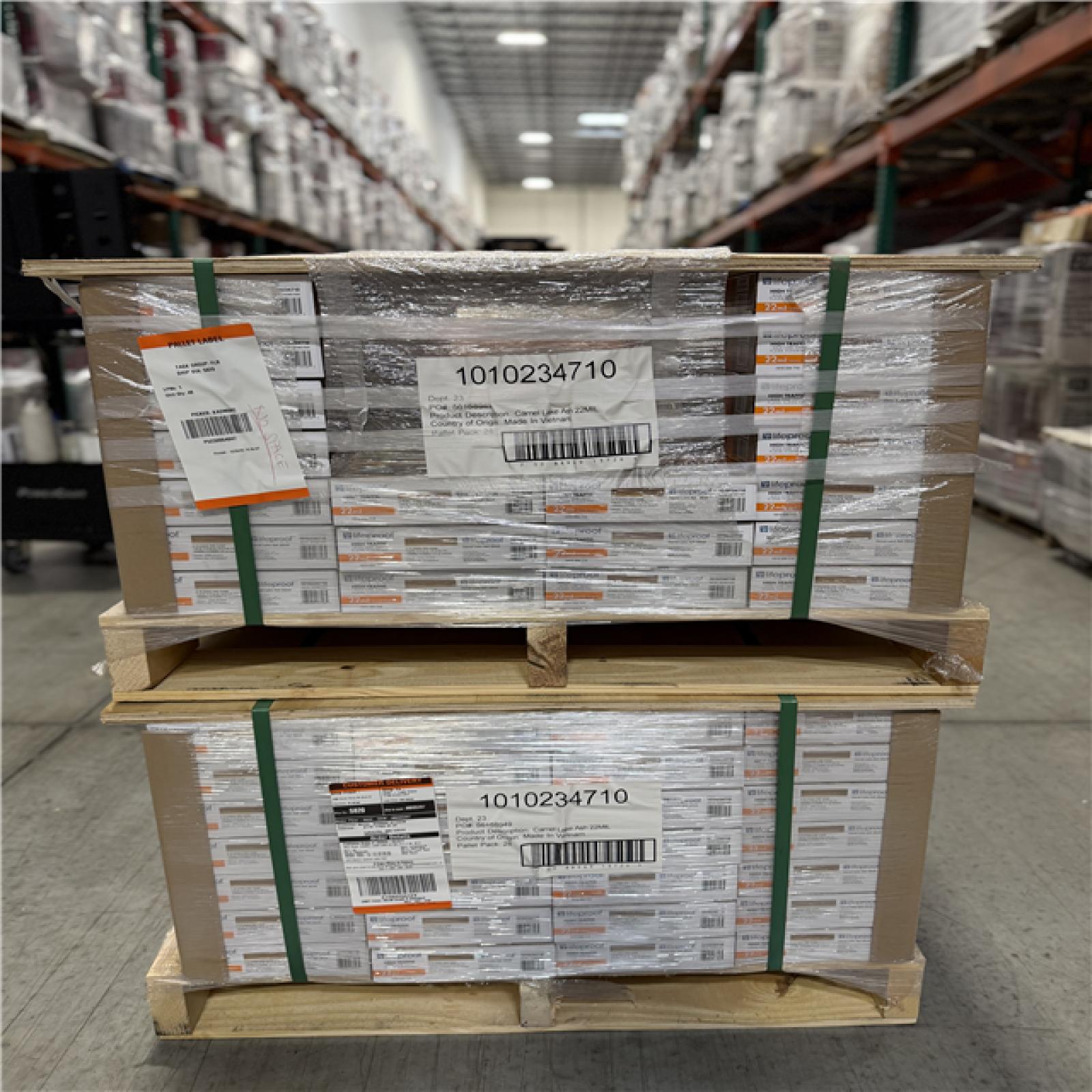 DALLAS LOCATION - Lifeproof Camel Lake Ash 22 MIL x 7.1 in. W x 48 in. L Click Lock Waterproof Luxury Vinyl Plank Flooring PALLET-(48 UNITS)