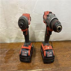 AS-IS MILWAUKEE M18 FUEL 18V Lithium-Ion Brushless Cordless Hammer Drill and Impact Driver Combo Kit (2-Tool) with 2 Batteries