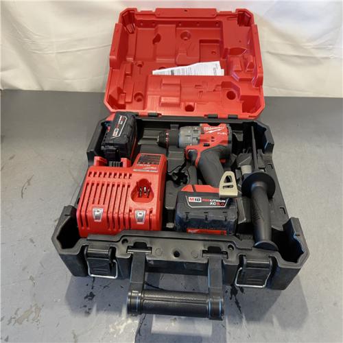 AS-IS - Milwaukee M18 FUEL 18V Lithium-Ion Brushless Cordless 1/2 in. Hammer Drill Driver Kit