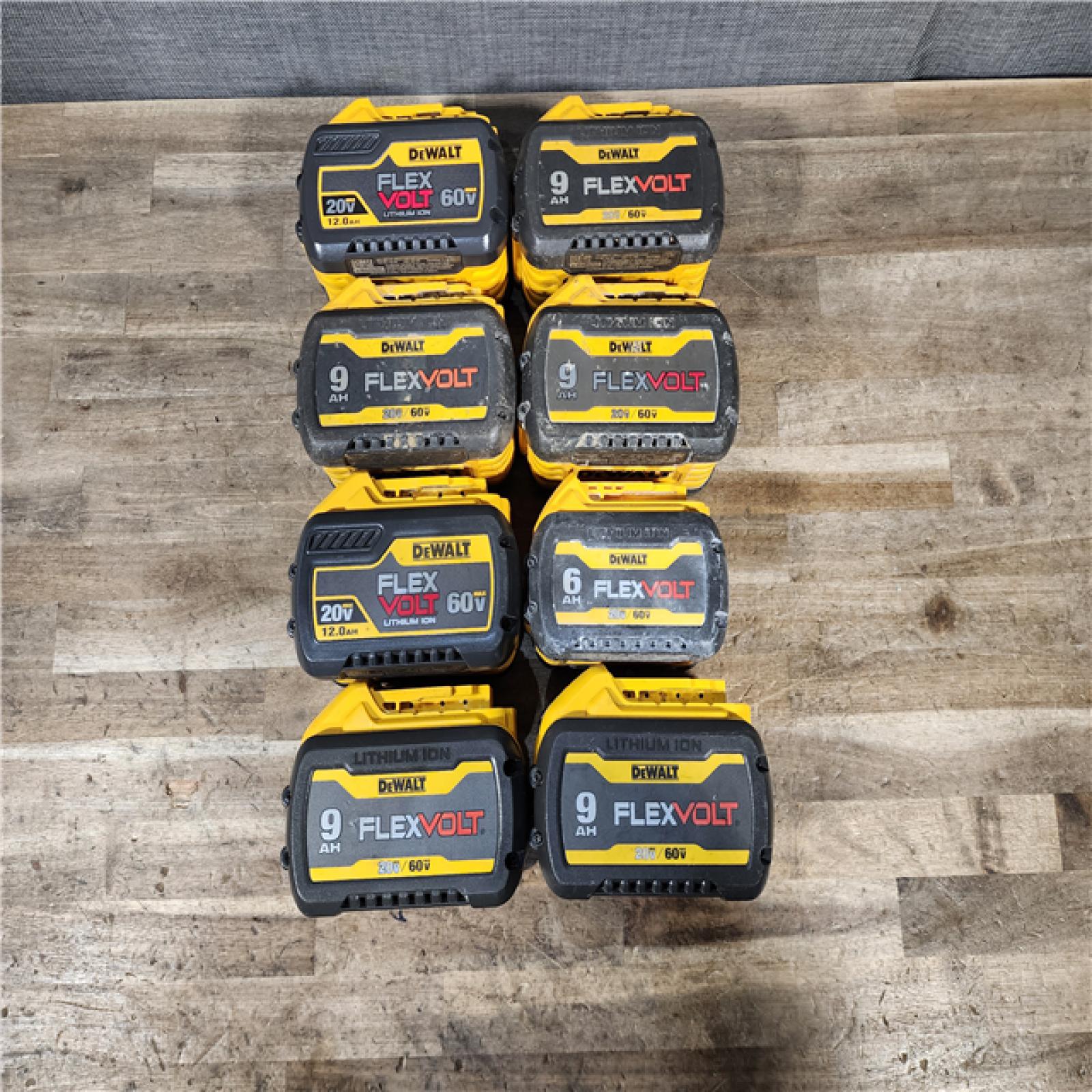 HOUSTON LOCATION - AS-IS DEWALT FLEXVOLT BATTERY PACK QTY - 8