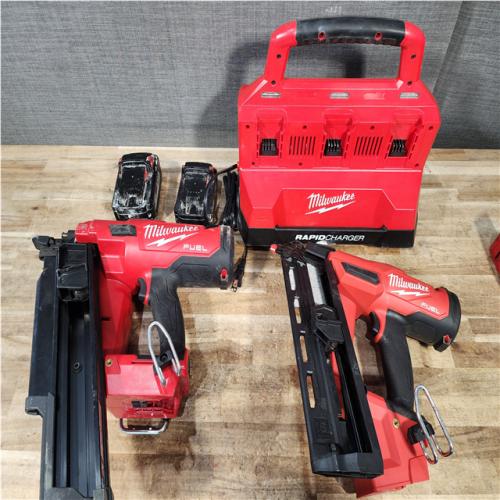 Houston Location Milwaukee Nail Guns QTY/2 and Rapid Charger and Batteries QTY/2