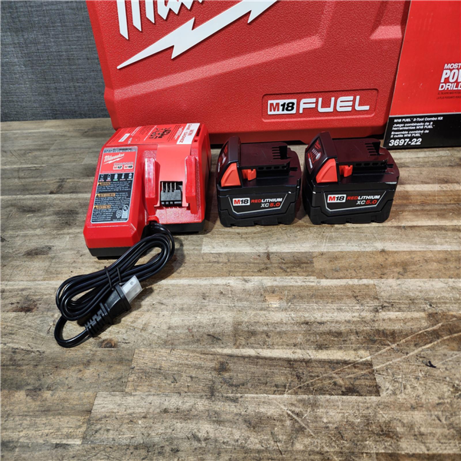 HOUSTON LOCATION - AS-IS (APPEARS LIKE NEW) Milwaukee FUEL 18V Lithium-Ion Brushless Cordless Hammer Drill and Impact Driver Combo Kit