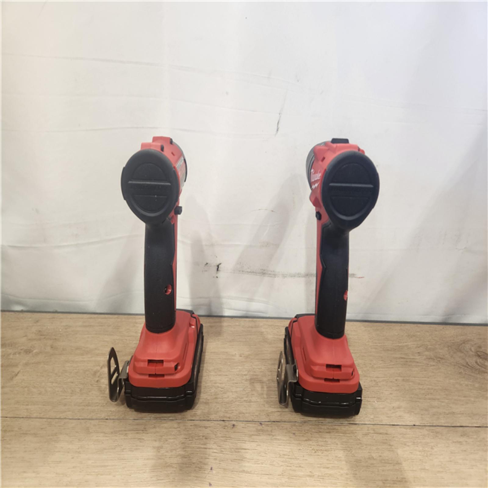 AS-IS- Milwaukee 18V Lithium-Ion Brushless Cordless Compact Drill/Impact Combo Kit