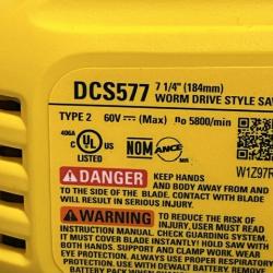 AS-IS DEWALT FLEXVOLT 60V MAX Cordless Brushless 7-1/4 in. Wormdrive Style Circular Saw (Tool Only)