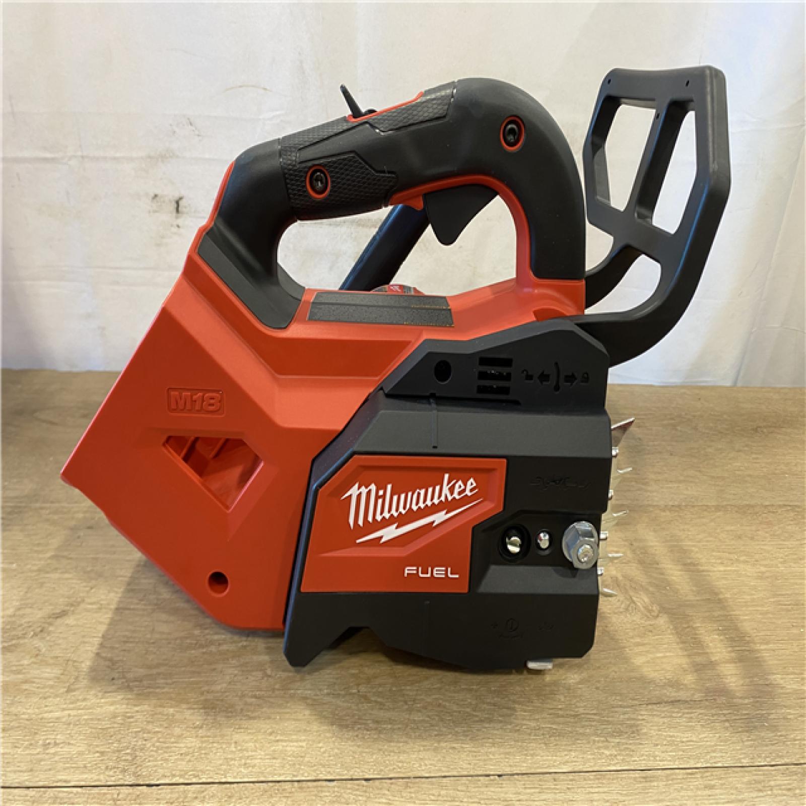 AS-IS Milwaukee FUEL 14 in. 18V Lithium-Ion Brushless Cordless Battery Top Handle Chainsaw (Tool Only)
