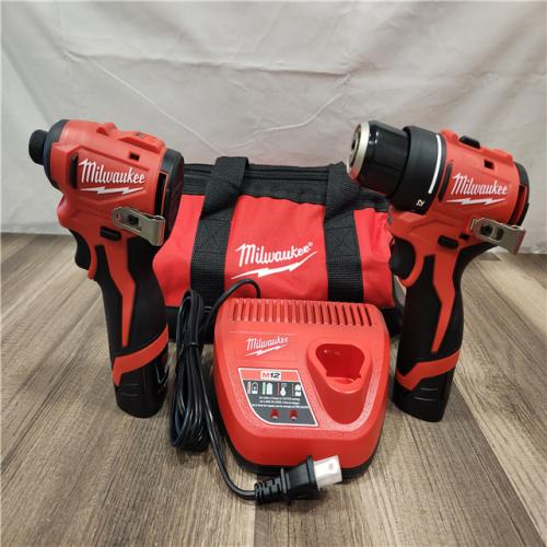 AS-IS- Milwaukee M12 Cordless Brushless 2 Tool Combo Kit