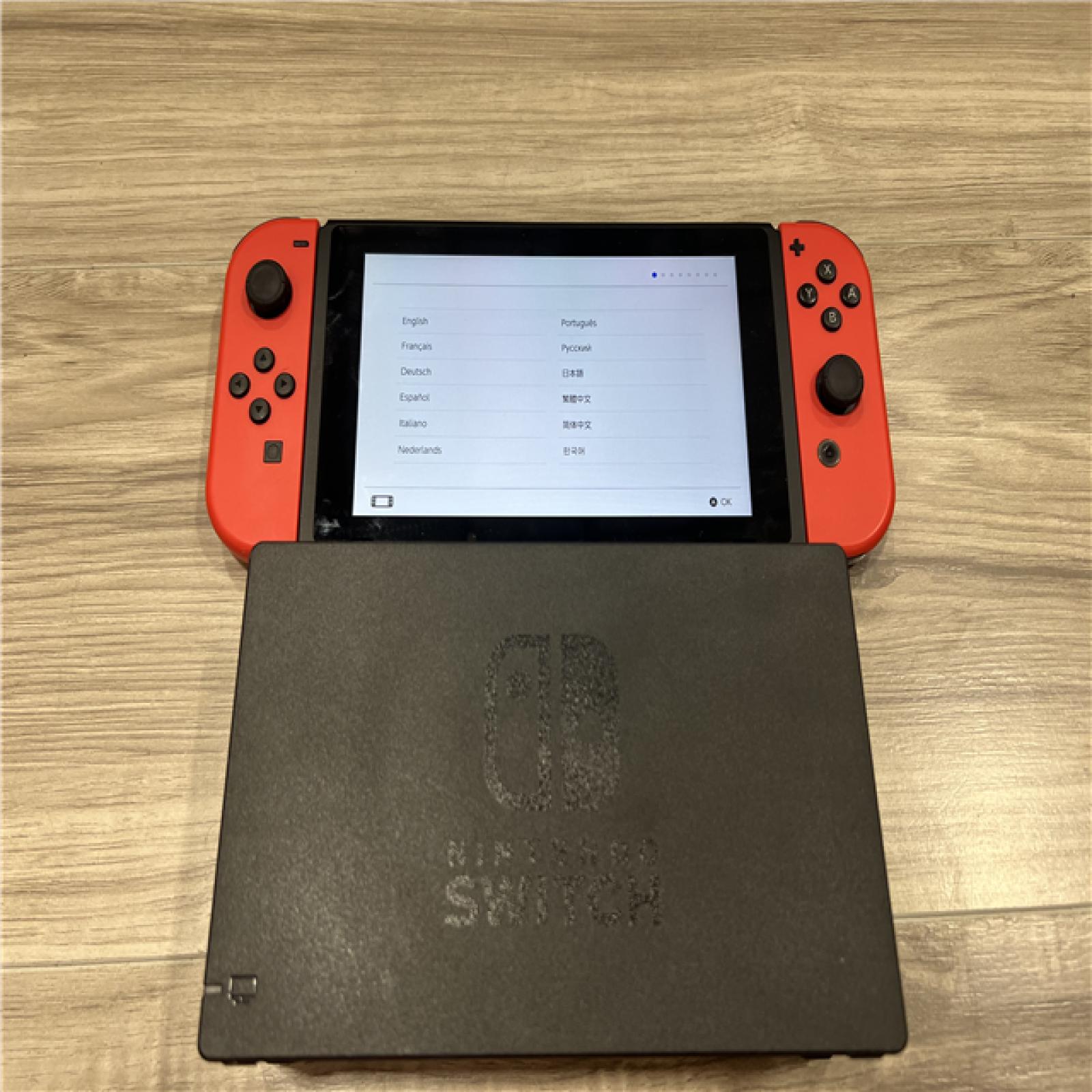 AS-IS Nintendo Switch HAC-001(-01) - Red Joy Cons