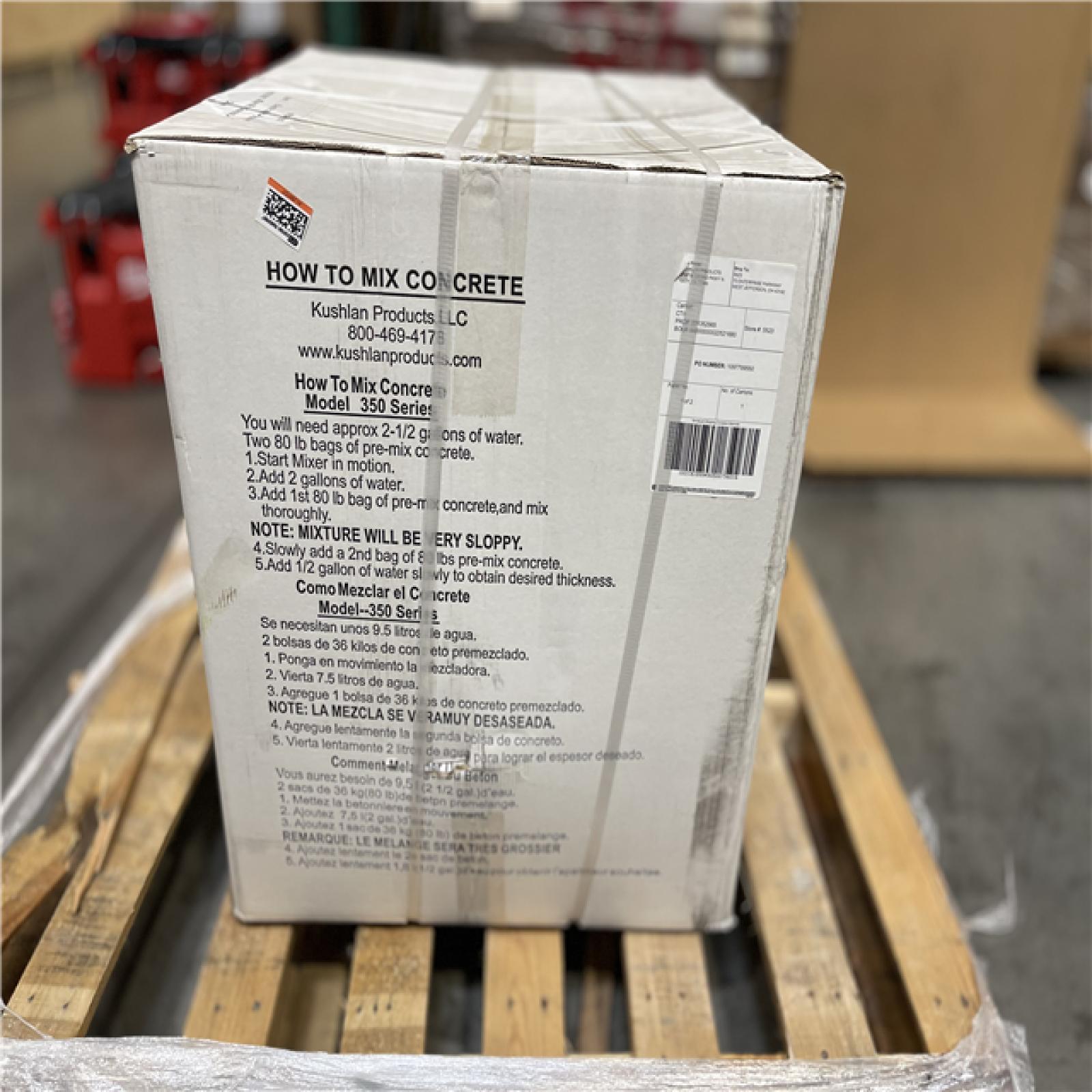 DALLAS LOCATION - KUSHLAN 3.5 cu. ft. 1/2 HP 120-Volt Motor Direct Drive Low Profile Cement Mixer