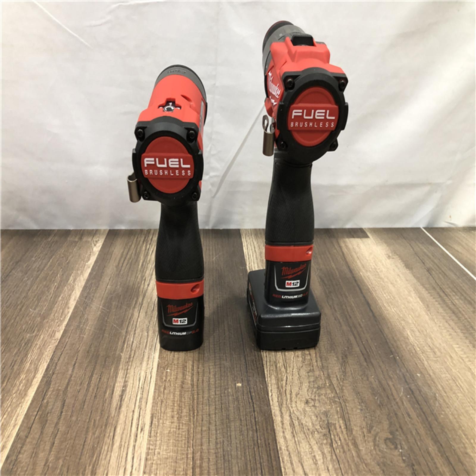 AS-IS Milwaukee FUEL 12-Volt Lithium-Ion Brushless Cordless Hammer Drill and Impact Driver Combo Kit