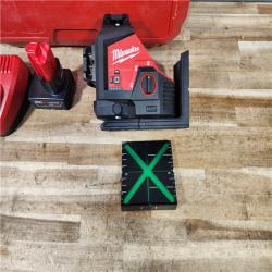 HOUSTON LOCATION - AS - IS Milwaukee 12-Volt Lithium-Ion Cordless Green 250 ft. 3-Plane Laser Level Kit