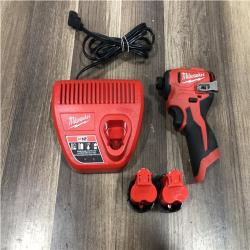 AS-IS Milwaukee 12-Volt Lithium-Ion Compact Brushless Cordless 1/4 in. Impact Driver Kit