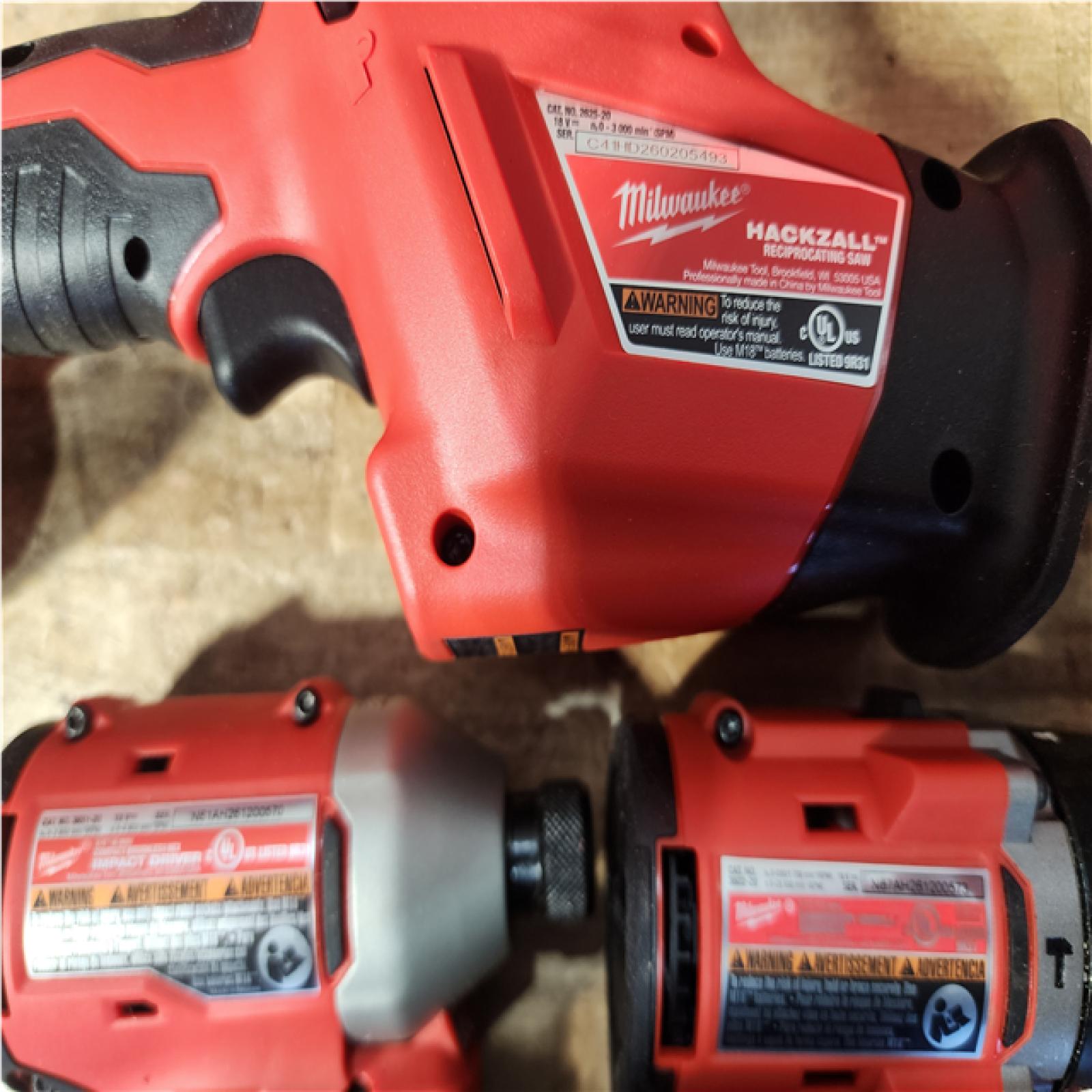 Houston Location AS-IS Milwaukee 18-Volt Lithium-Ion Brushless Cordless (4-Tool) Combo Kit