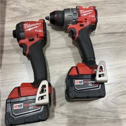 AS-IS Milwaukee FUEL 18V Lithium-Ion Brushless Cordless Hammer Drill and Impact Driver Combo Kit