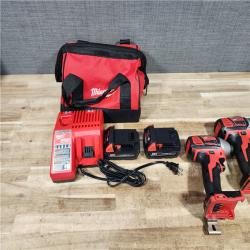 HOUSTON LOCATION - AS - IS Milwaukee 18V Lithium-Ion Cordless Drill Driver/Impact Driver Combo Kit