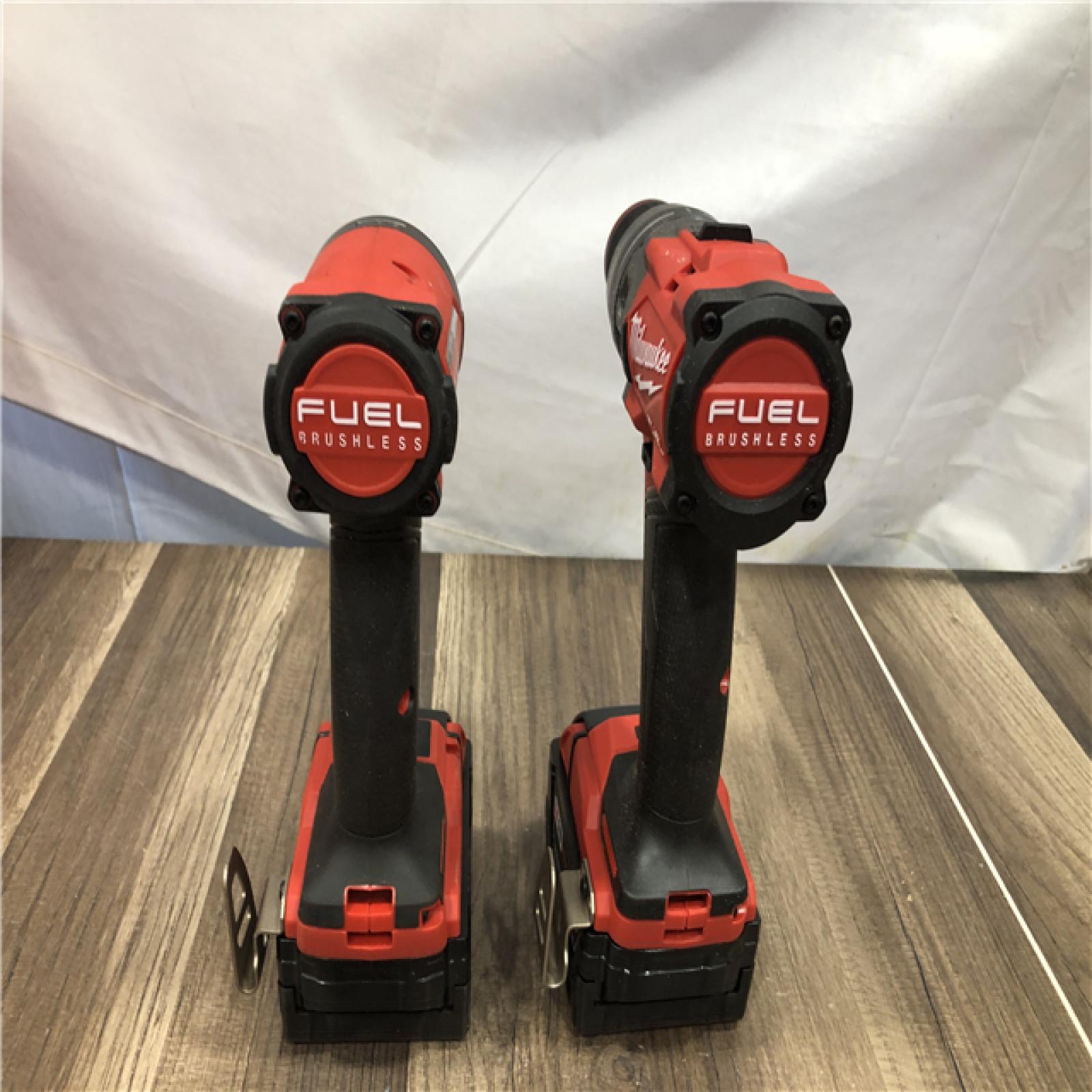 AS-IS Milwaukee FUEL 18V Lithium-Ion Brushless Cordless Hammer Drill and Impact Driver Combo Kit