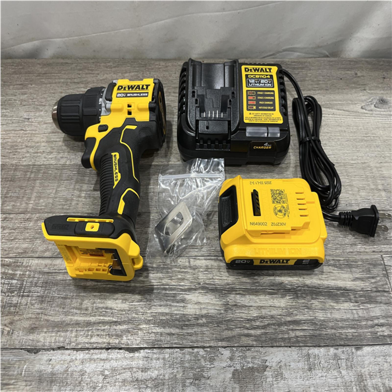 AS-IS DEWALT Atomic 20V Lithium-Ion Cordless Compact 1/2 in. Drill/Driver Kit