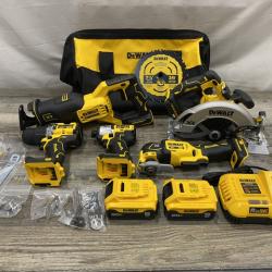 LIKE NEW - DEWALT 20V Lithium-Ion Cordless 5-Tool Combo Kit