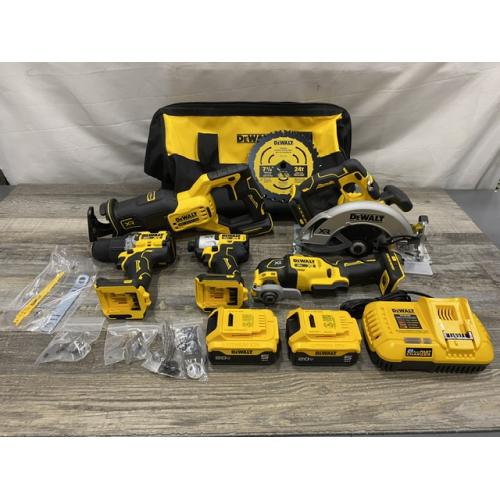 LIKE NEW - DEWALT 20V Lithium-Ion Cordless 5-Tool Combo Kit