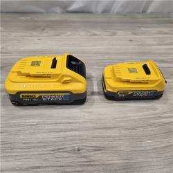 AS-IS DeWalt 20V MAX POWERSTACK DCBP315-2C Lithium-Ion 1.7Ah and 5Ah Battery/Charger Starter Kit