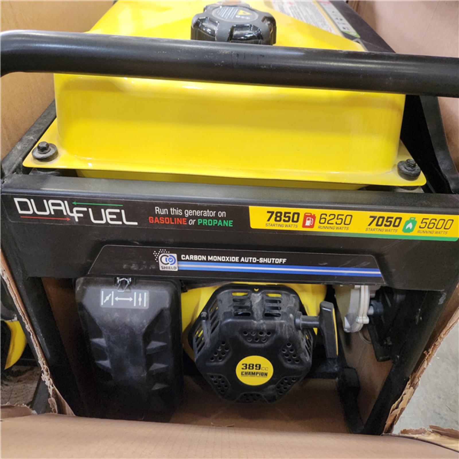 Phoenix Champion Power Equipment 7850/6250-Watt Recoil Start Storm Ready Gasoline and Propane Powered Dual Fuel Portable Generator with CO Shield