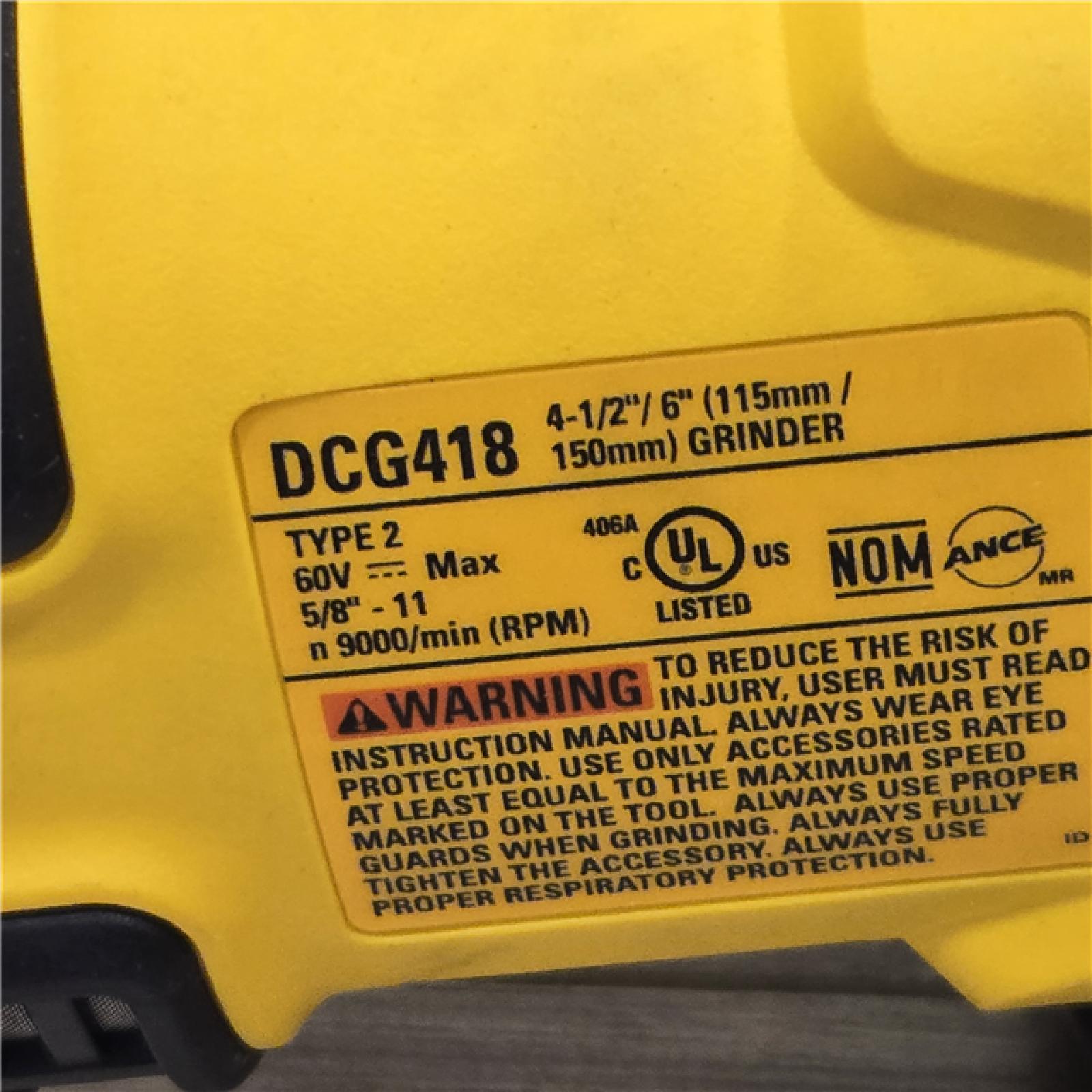 AS-IS DEWALT 60V MAX Cordless 4.5 in. to 6 in. Small Angle Grinder (Tool Only)