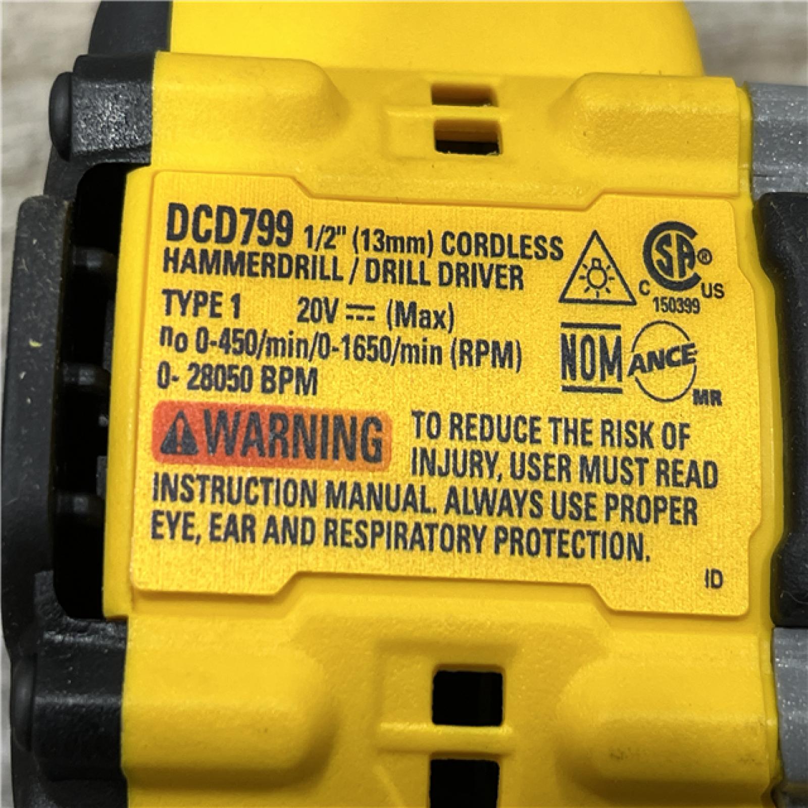 AS-IS DEWALT ATOMIC 20V Lithium-Ion Cordless 1/2 in. Hammer Drill Kit