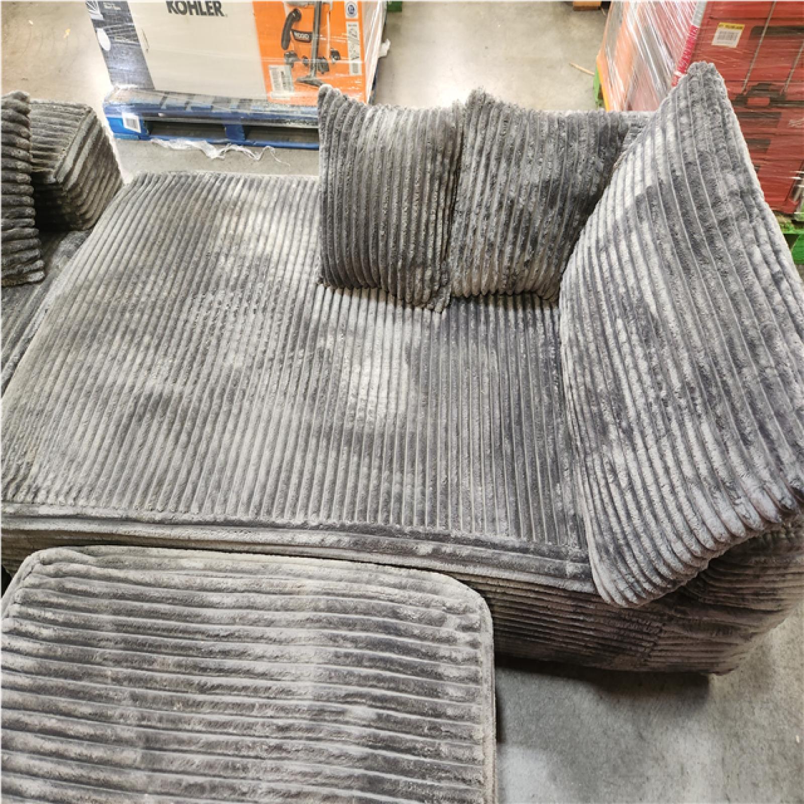 Phoenix NEW Modular L-Shaped 3-Piece Grey Sofa