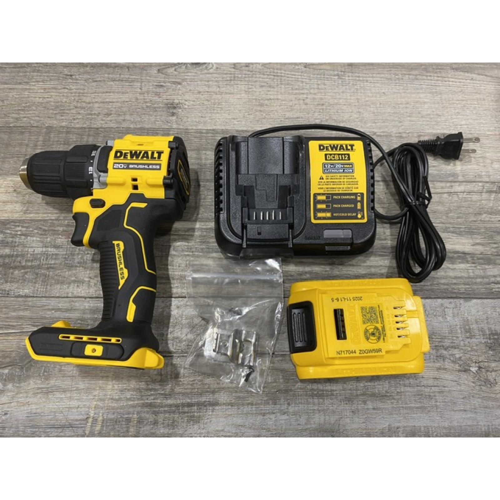 AS-IS DEWALT Atomic 20V Lithium-Ion Cordless Compact 1/2 in. Drill/Driver Kit