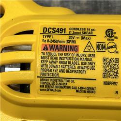 AS-IS DEWALT 20V MAX Cordless 18-Gauge Swivel Head Shears (Tool Only)