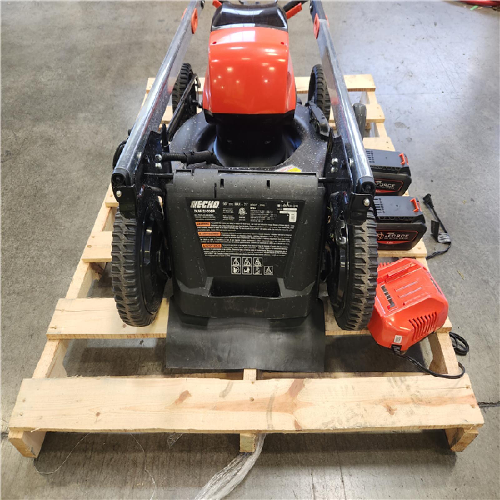 Phoenix AS-IS ECHO 56V 21 in. Cordless Battery 3-in-1 Walk Behind Self-Propelled Lawn Mower w/ (2) 5Ah Batteries and Rapid Charger (NO Bag)