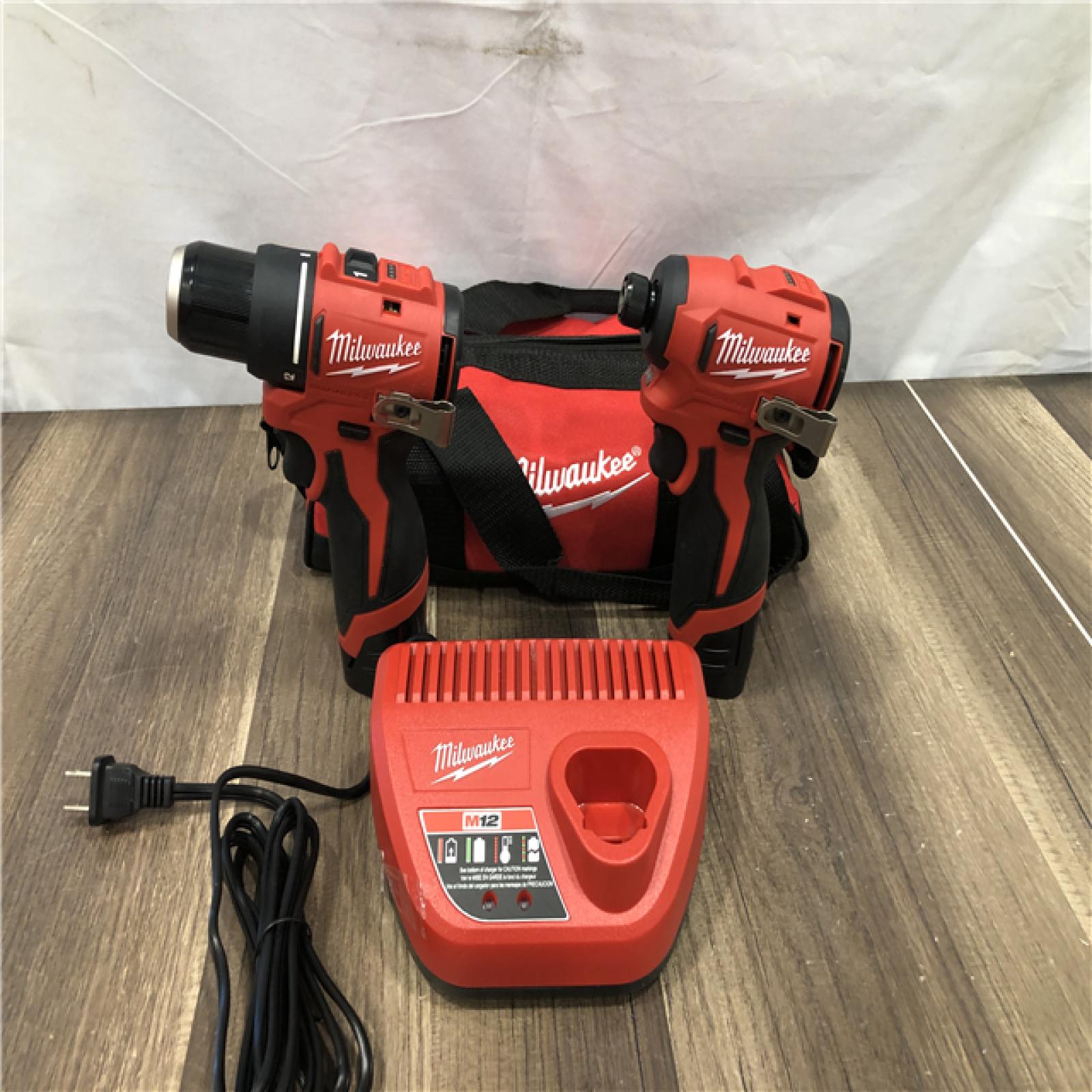 AS-IS Milwaukee 12-Volt Lithium-Ion Brushless Cordless Subcompact Drill and Impact Driver Combo Kit