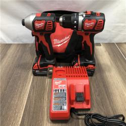 AS-IS Milwaukee 18V Lithium-Ion Cordless Drill Driver/Impact Driver Combo Kit
