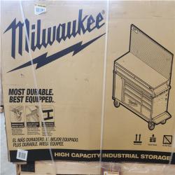 Phoenix NEW Milwaukee High Capacity 61 in. W x 22.1 in D 11-Drawer Mobile Workbench Cabinet with Solid Wood Top and Pegboard